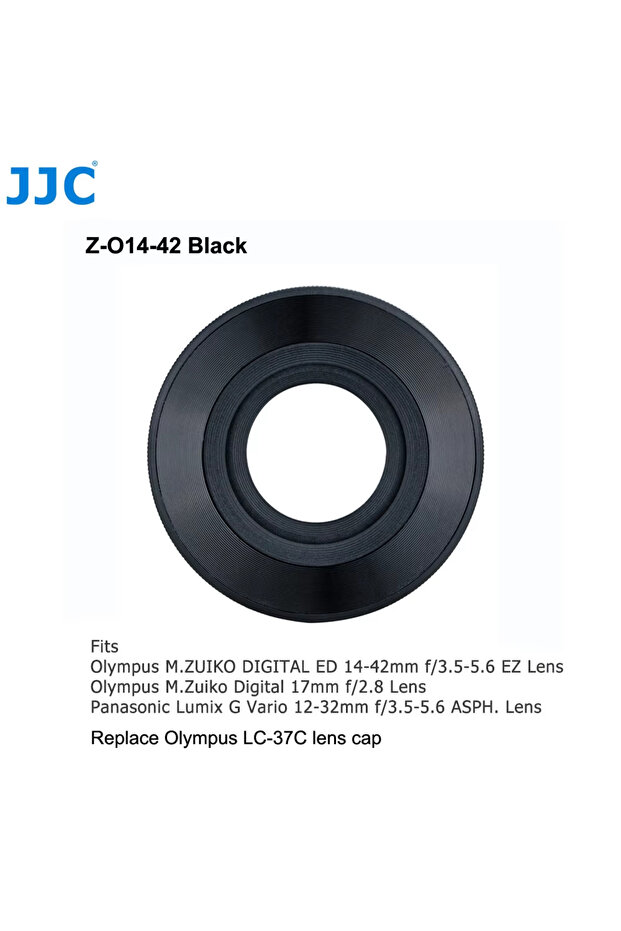 black JJC Auto Lens Cap for Panasonic G Vario 12-32mm f/3.5-5.6 ASPH Olympus M.ZUIKO DIGITAL ED 14-4