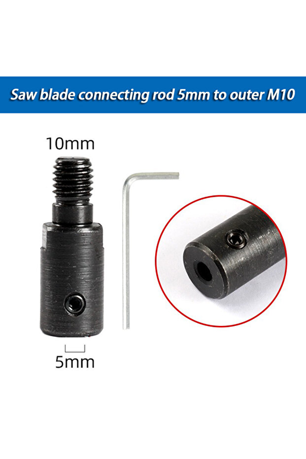 M10-5mm M10 Adapter Connecting Rod 5/6/8/10/12/14/16mm Angle Saw Grinder Motor Shaft Coupling Access