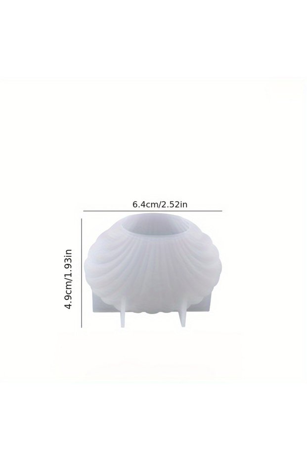 S Mold 1pc 3D Shell Silicone Scented Candle Mold for DIY Aromatherapy Wax and Clay Crafts