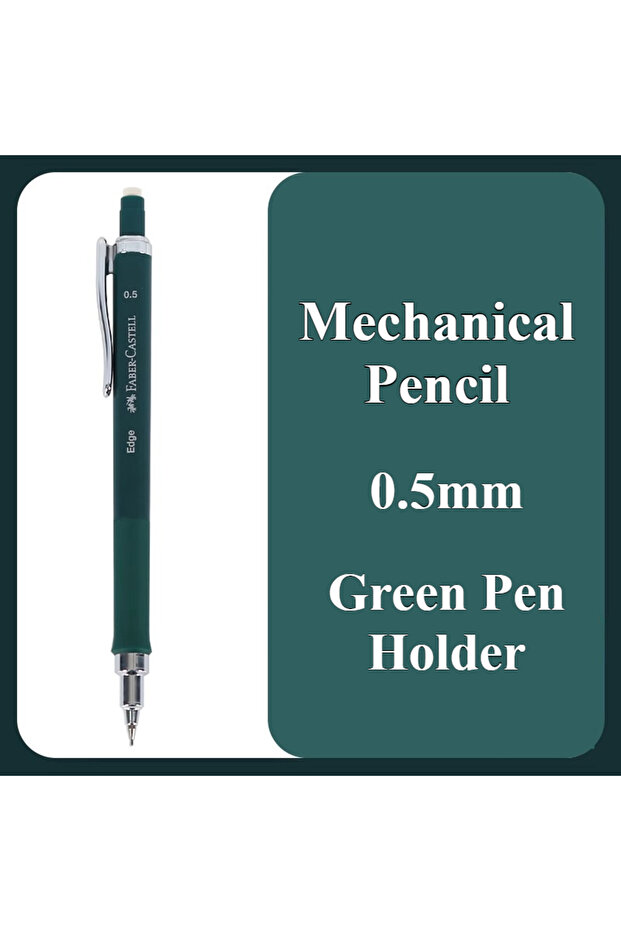 Green FABER-CASTELL Mechanical Pencil 0.5m Automatic Drafting Pencil with Soft Grip Adhesive School