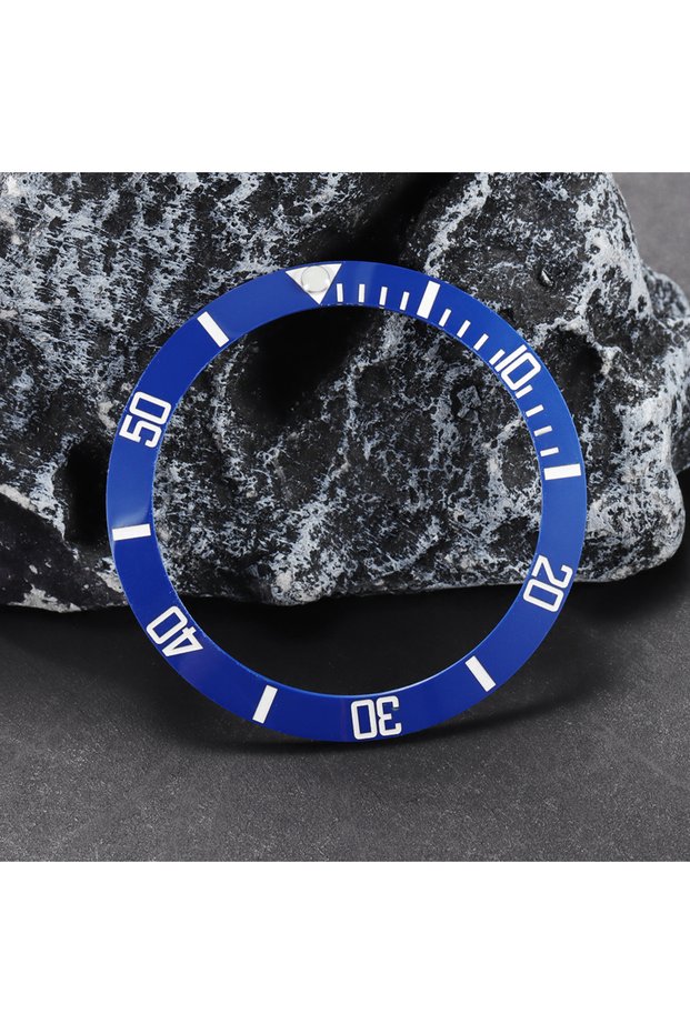 38mm Blue White 38mm Ceramic Alloy Watch Bezel Insert Ring Slope fit 40mm Automatic Mechanical Case