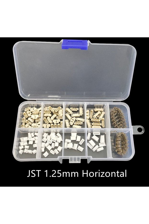 JST1.25mm Horizontal 1 Box JST Connector Assortment Kit - SH1.0/ZH1.5/PH2.0/XH2.54 2-5Pin Male/Femal