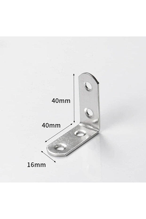 40 x 40 x 16 NAIERDI 10PCS 90 Degree Angle Corner Brackets Stainless Steel Corner Brace Fastener Wal