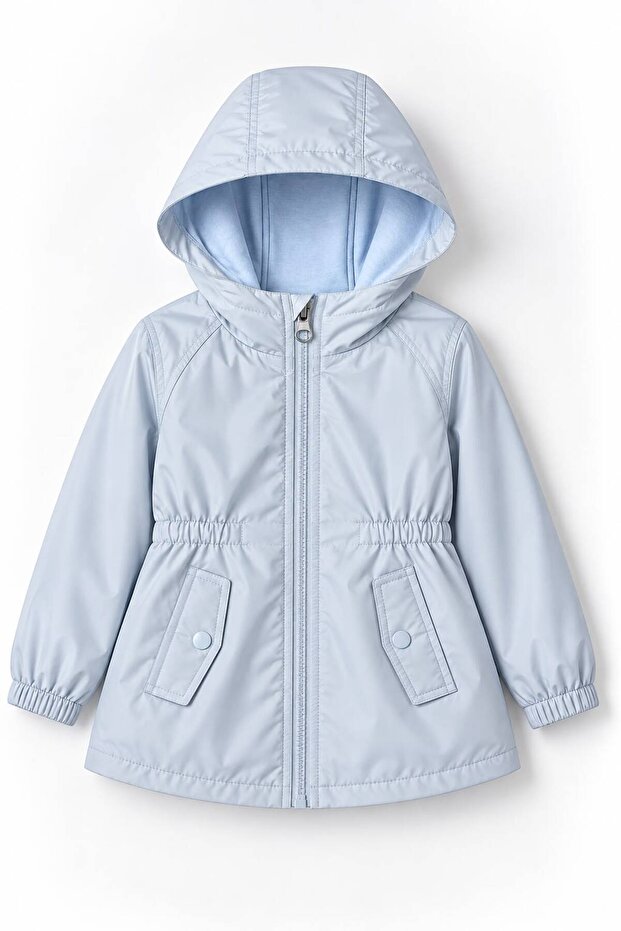 Water Repellent Hooded Suprem Combed Cotton Lined Children's Raincoat # Yğ02351
