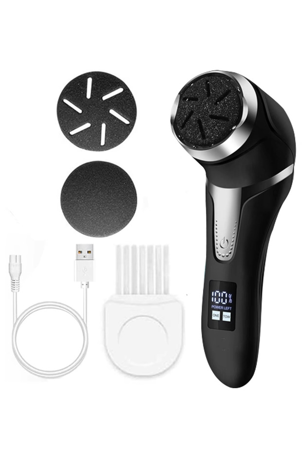 03 Rechargeable Electric Foot Rasp Electric Pedicure Foot Sander IPX7 Waterproof 3 Grinding Heads to