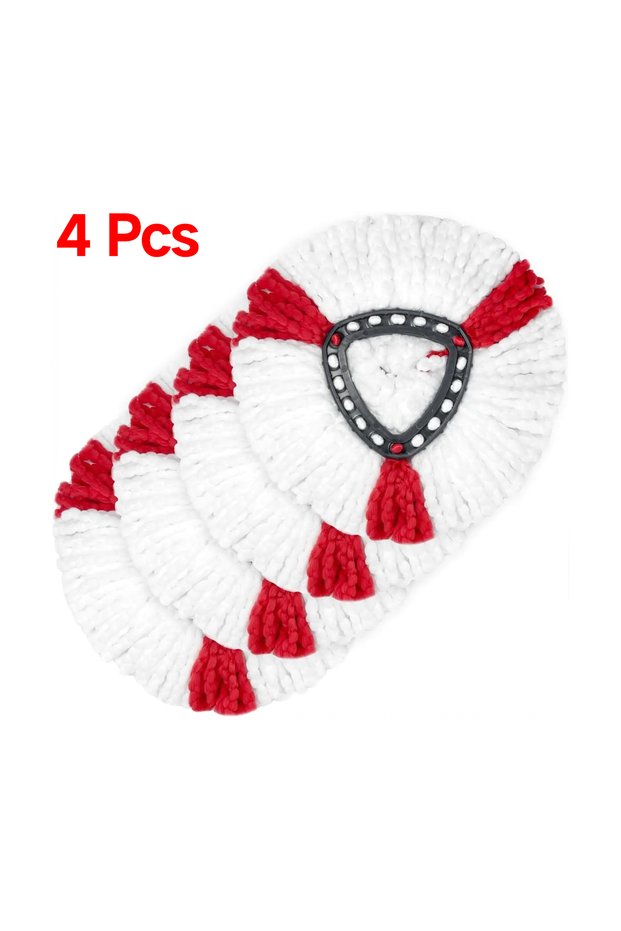 4 Pcs Microfibre Mop for Turbo 2-in-1, Mop Head for Turbo Spin Mops Easy Wringing 2-in-1, Spin Mop