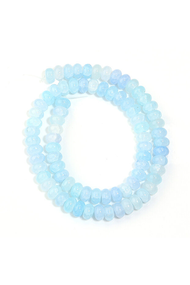 5x8mm approx 73pcs Blue 5x8mm Natural Abacus Rondelle Wheel Beads Glass Flat Round DIY Charms Bracel