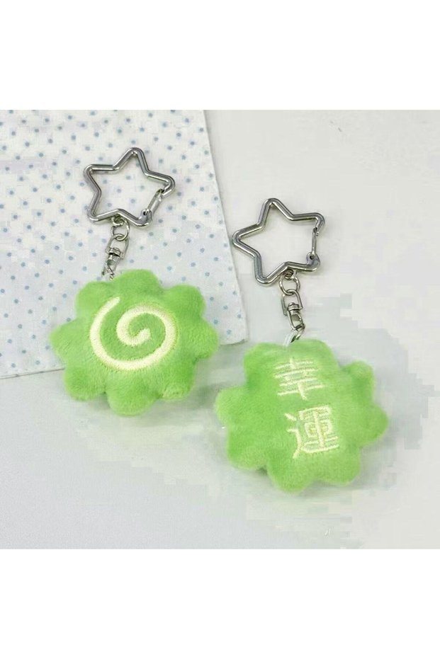 2 pendants New Four-leaf Clover Pendant Ins Student Girl Heart Lucky Hanging Ornament Cute School Ba