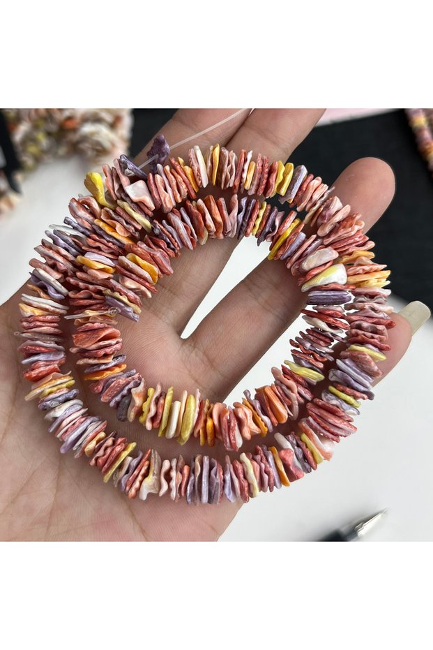 9-10mm-36cm A 9-10mm Irregularly Shaped Spacer Beads Colored Natural Shell Semi-finished Beads for J