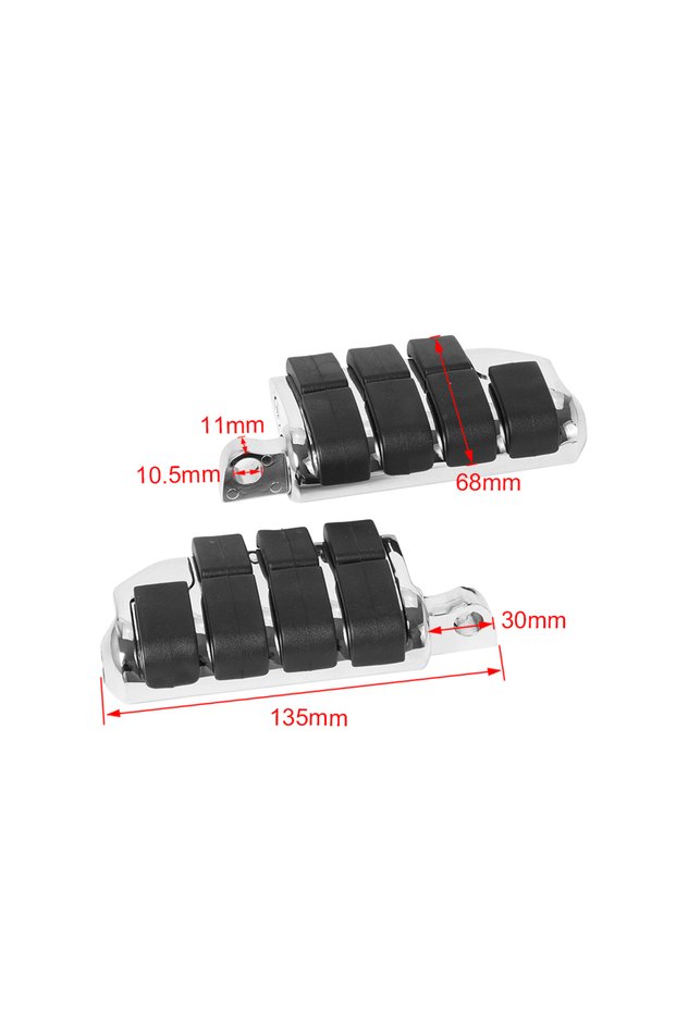 B Chrome 1 Pair Motorcycle Footpeg Passenger Rear Foot Peg Footrest For Harley Sportster Iron Tourin