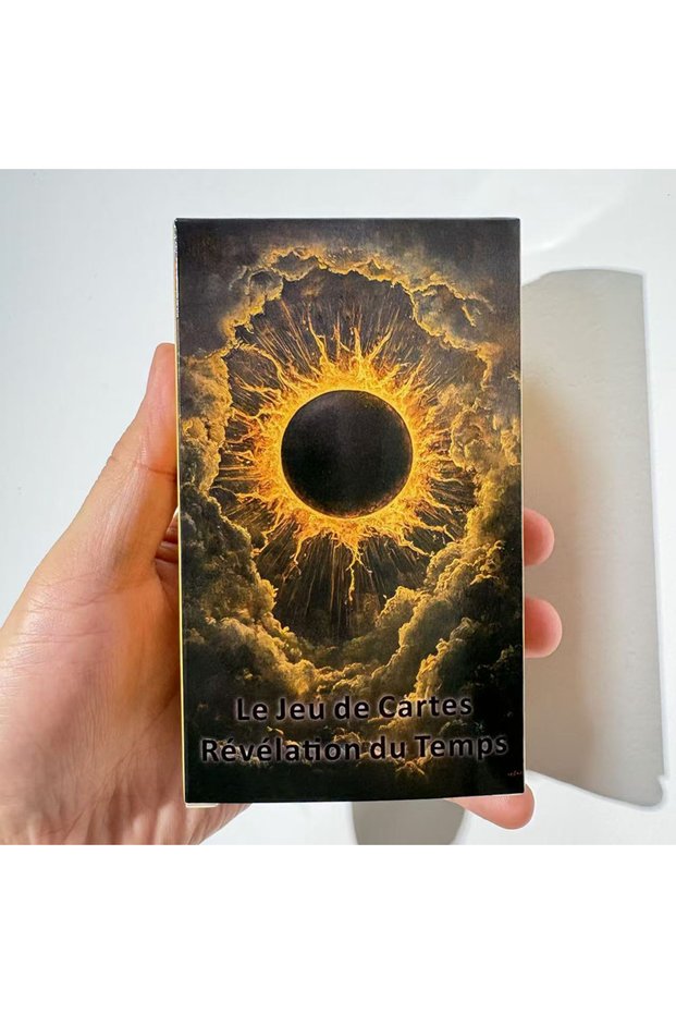 D616 Classic French Tarot Deck, 78 Cards with Keywords, The Time Revelation Card Deck, 12x7cm Cards,