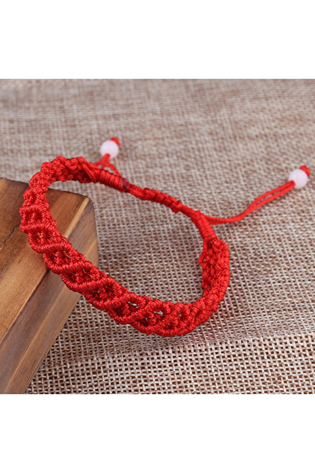 red Noter Handmade Braided Lucky Red Thread Bracelet Adjustable Ethnic Braslet Men Women Friendship
