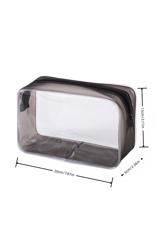 zhong Transparent Cosmetic Bag, Clear Makeup Organizer Pouch for Toiletries, Portable Storage Bag fo