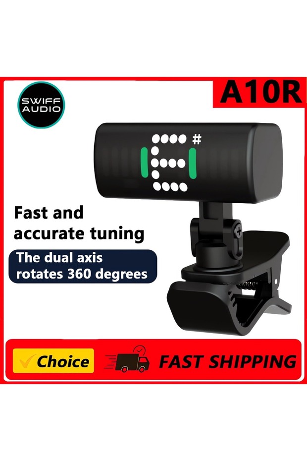 A10R SWIFF Rufu A10R Guitar Tuner Ukulele Beginner's Electronic Tuner Mini Portable