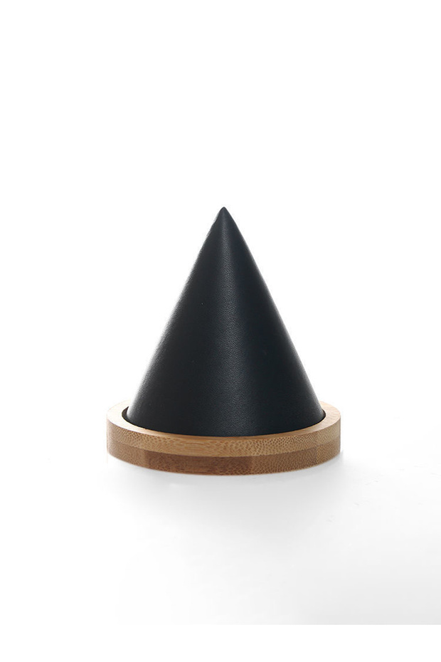 black Creative Wood Cone Bracelet Display Stand Ring Bangle Anklet Chain Necklace Jewelry Storage Ra