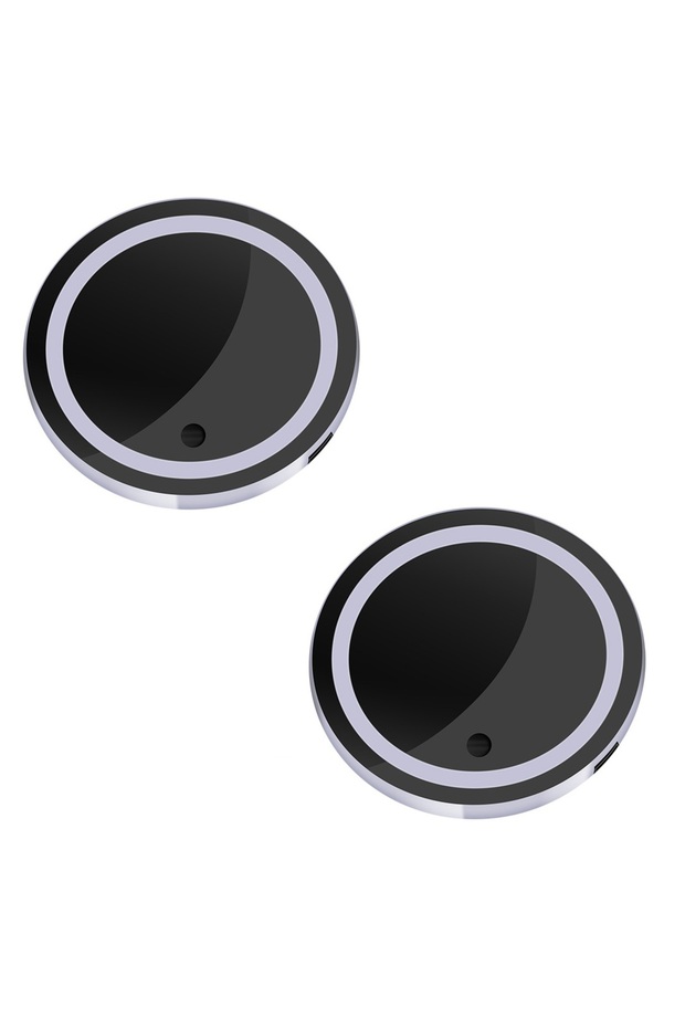 PVC 2Pcs Coaster 7 Color Changing LED Light Car Cup Holder Lights Decorative Ambient Lighting Glowin