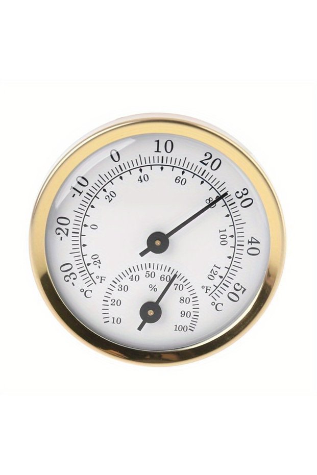 1pc 2 in 1 Thermometer Hygrometer Wall Mounted Mechanical Analog Temperature Gauge Humidity Meter