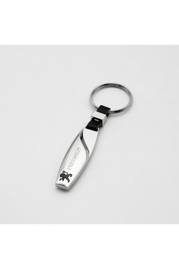PEUGEOT 1PCS Peugeot Car Keychains Pendant Leather Metal Auto Keyrings Holder Decor Acceccories For