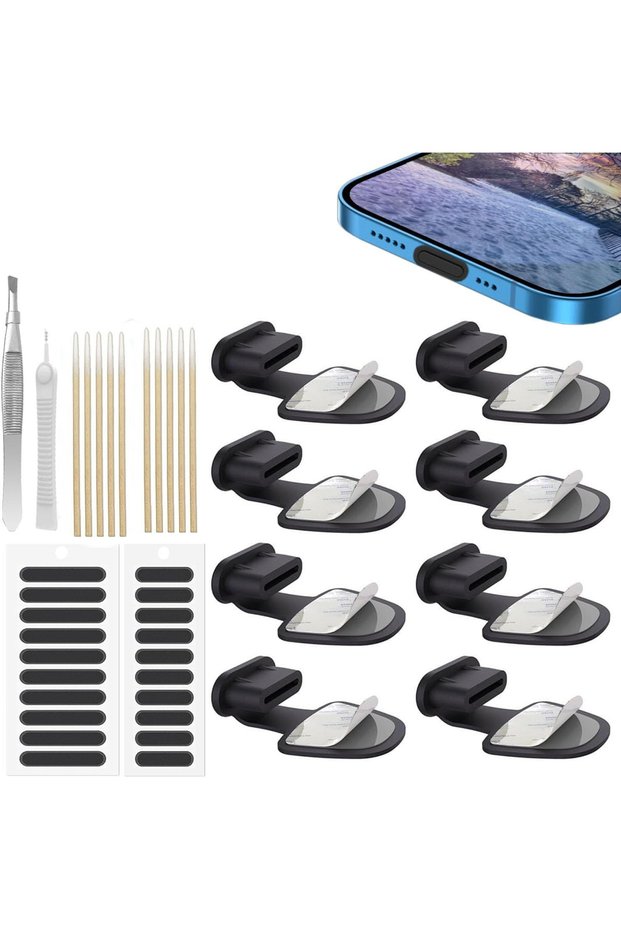 68pcs for Type-C Universal Cell Phone Speaker Port Dust Removal Cleaner Tool Kit Set For iPhone Sams
