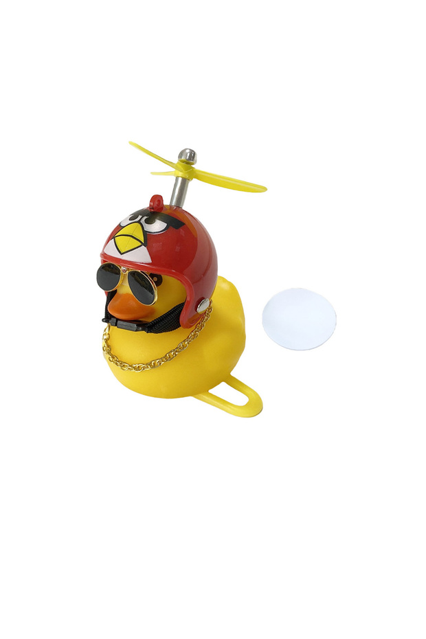 M04 Rubber Broken Wind Duck Bike Motorcycle Car Ornaments Yellow Duck Car Dashboard Decoration with