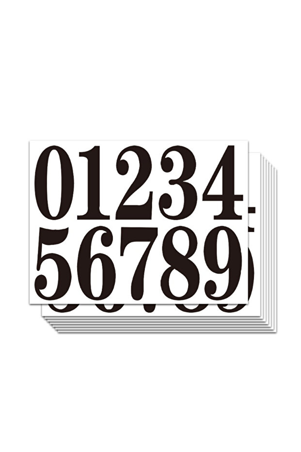 black Digital stickers, mailbox stickers, and waterproof digital labels are used to mark house numbe