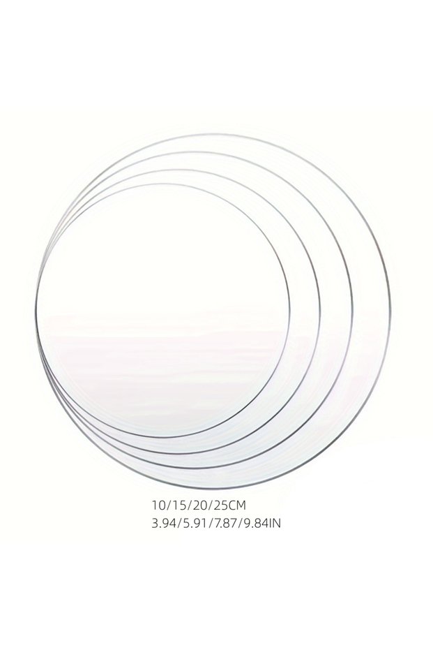 4pcs SetC 3pcs/4pcs Acrylic Cake Discs Set Round Cake Board For Cake Trimming Circle Clear Perspex S