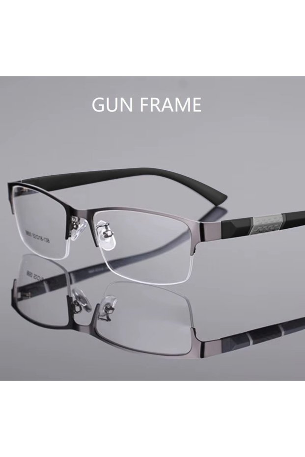 +100 LIGHT GRAY Men Reading Glasses Retro Business Hyperopia Glasses Anti Blue Light Reading Glasses