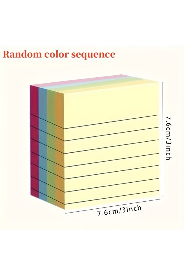 Four-color Small 1pc 100pcs Mixed Color Line Sticky Notes, Stickers - Self-Adhesive, Easy-to-Use Mar