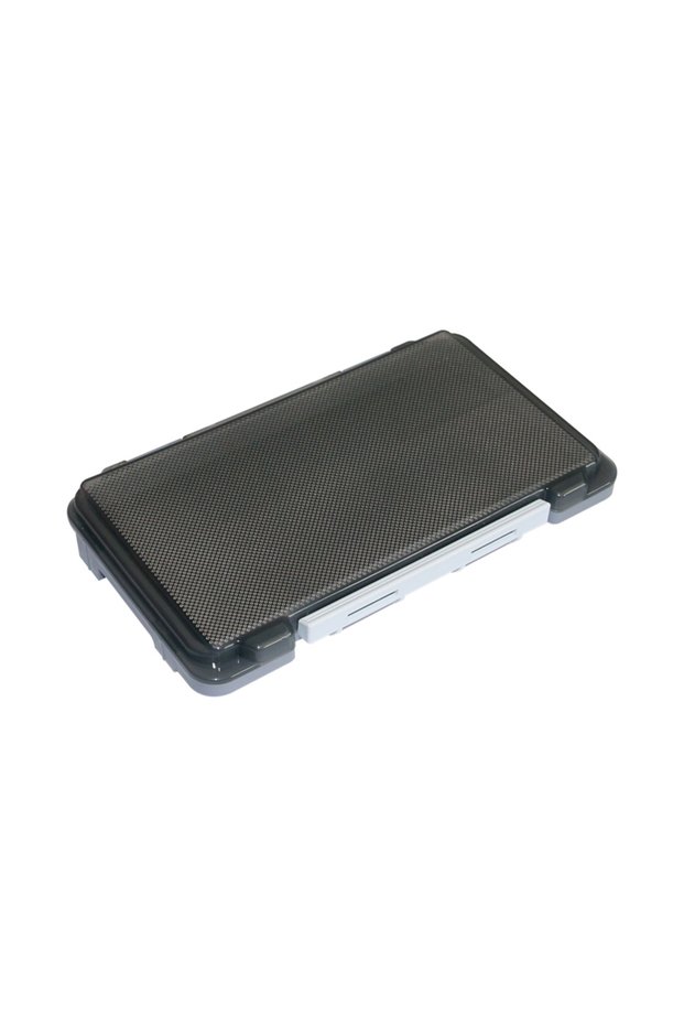 Dark Grey New Plastic Fishing Box Portable Sponge Pad Fly Lures Boxes Jig Head Hook Storage Organize
