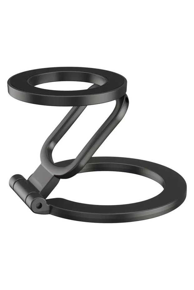 Black Double Sided Phone Stand Magnetic Phone Ring Holder Kickstand Magnet Grip for MagSafe iPhone 1