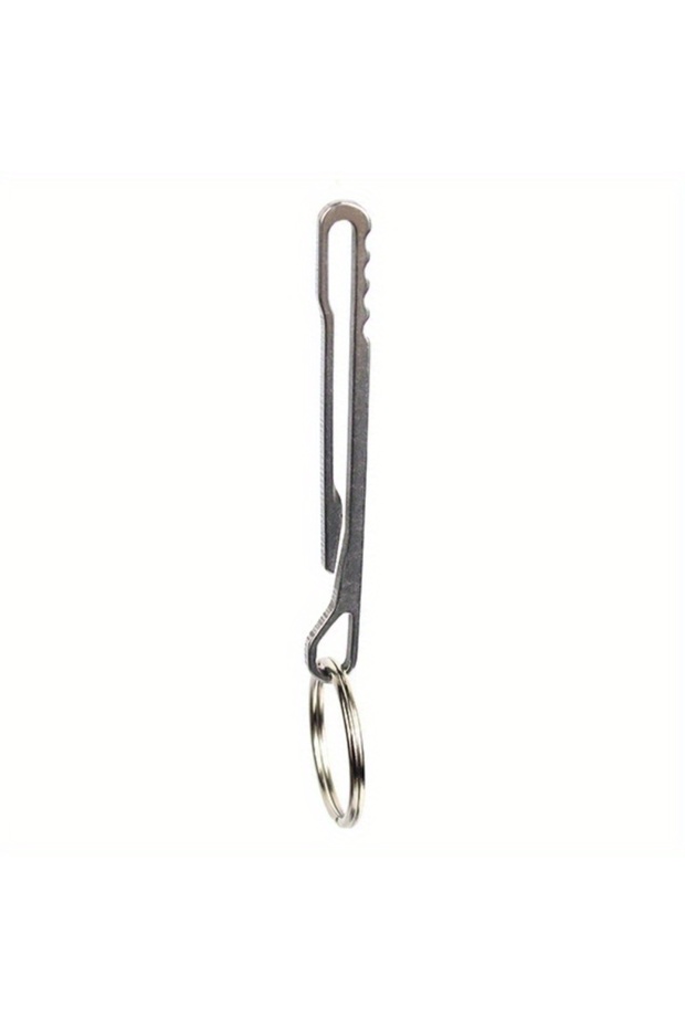 1Pc Stainless Steel EDC Tool Wallet - Multi-functional Keychain Carabiner Money Clip, Essential Outd