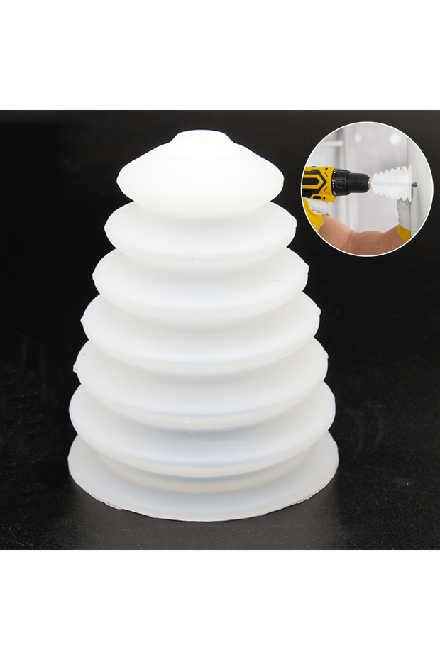 White Electric Drill Dust Cover Silicone Cover Household Dust Collection Special Cover Dust Removal