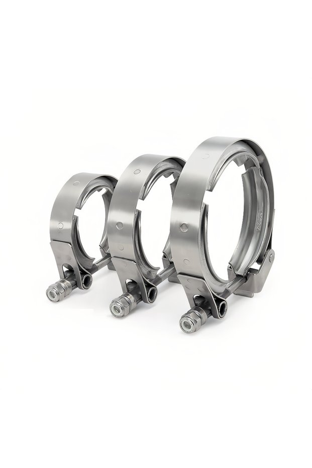 76mm 3 inch 304 Stainless Steel 1.5~6 Inch 51 63 76 mm Quick Release V Band Clamp Turbo Exhaust Pipe