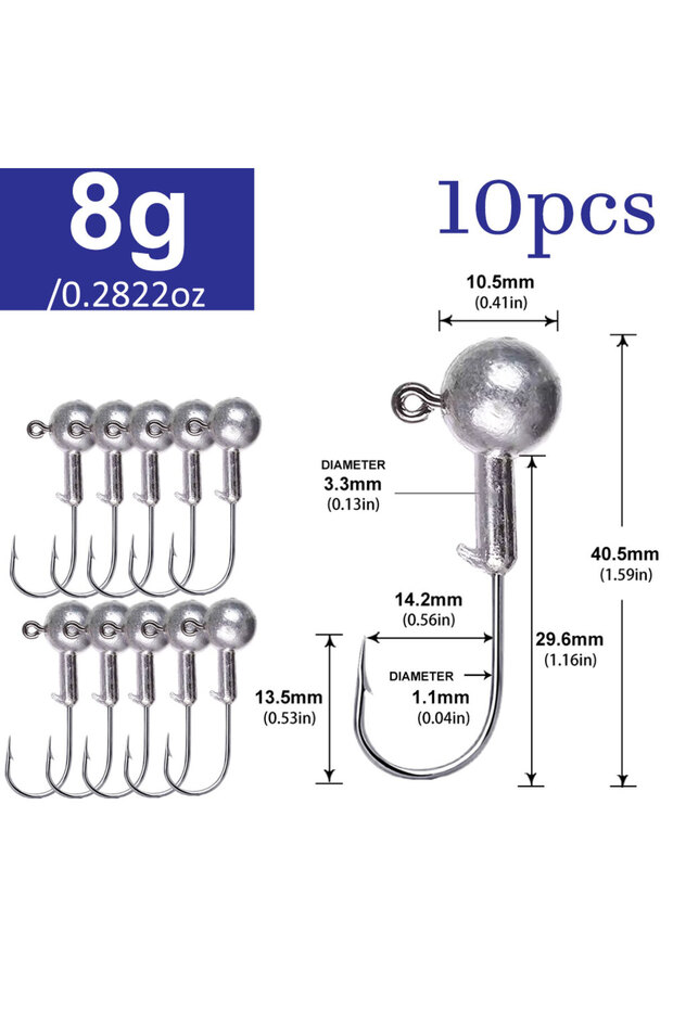 8g Lurestiker Box package 1g 2g 3g 4g 8g 10g 12g 14g 18g 20g 25g 28g crank fishing jig head hook for
