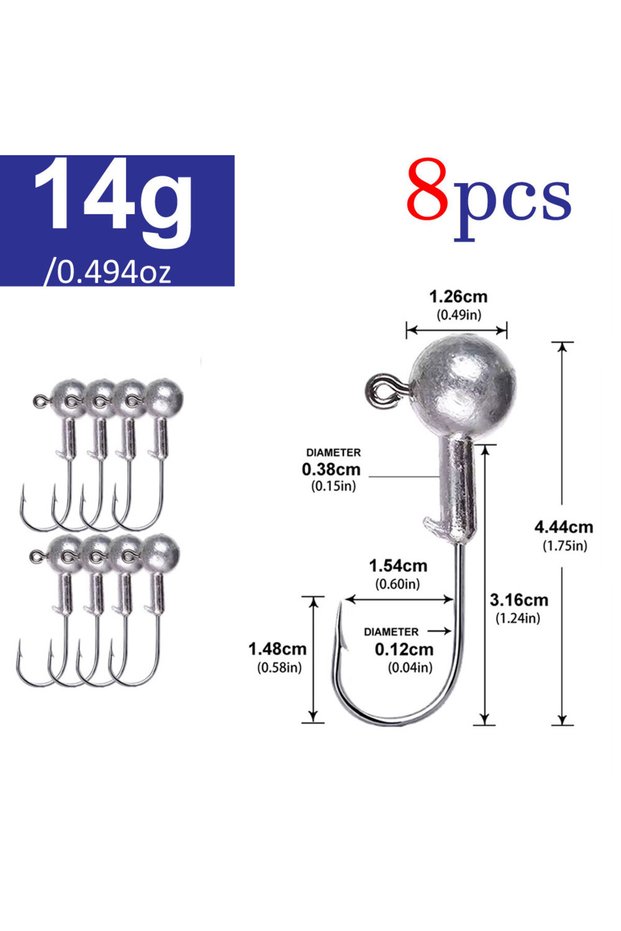 14g Lurestiker Box package 1g 2g 3g 4g 8g 10g 12g 14g 18g 20g 25g 28g crank fishing jig head hook fo