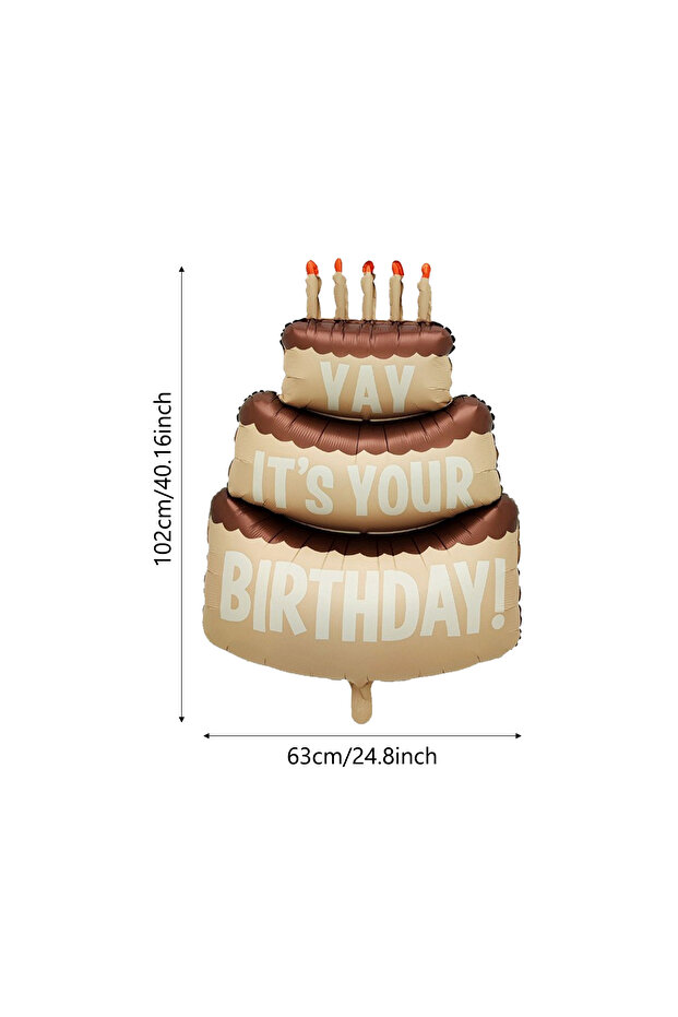 Other 1pc 1pc Large Cartoon Three-Layer Cake Aluminum Film Balloons for Birthday Theme Event Decorat