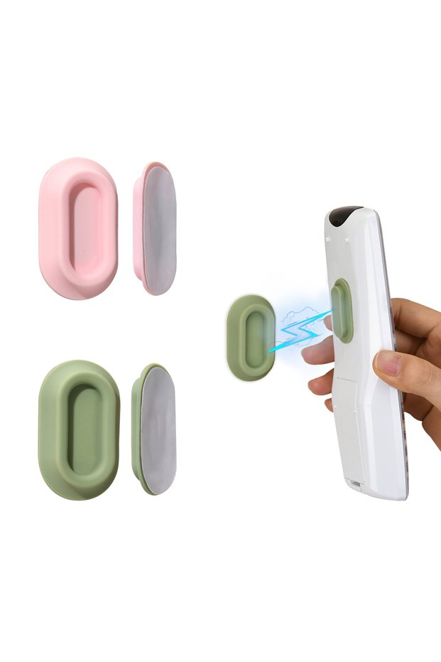 S Pink Green 2pcs Magnetic Remote Control Bracket, Self-Adhesive Wall Mounted Storage Bracket for Re