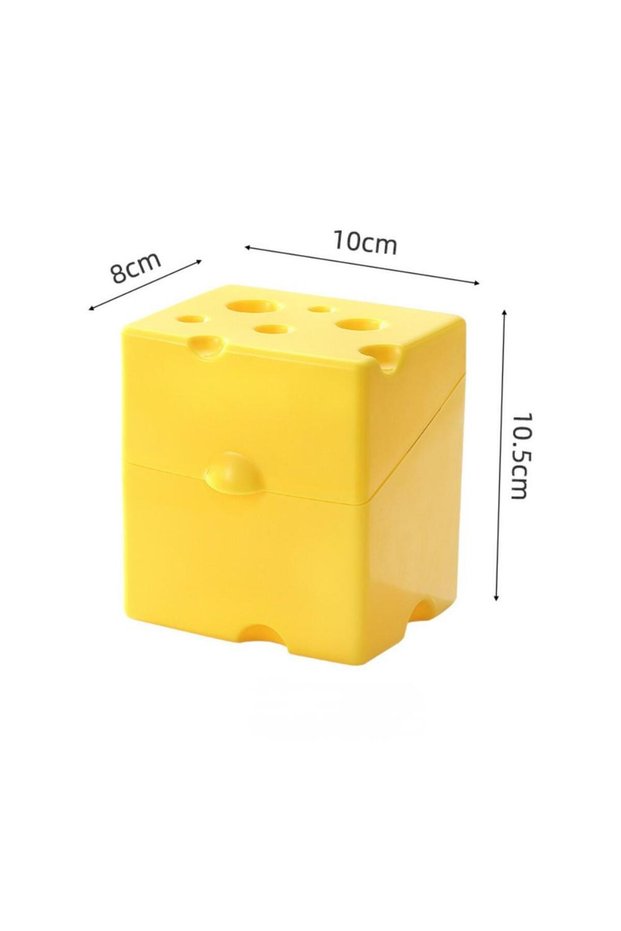 YELLOW Clamshell Cheese Box, Household Kitchen Crisper, Butter, Cheese, Cheese Packaging Storage Box
