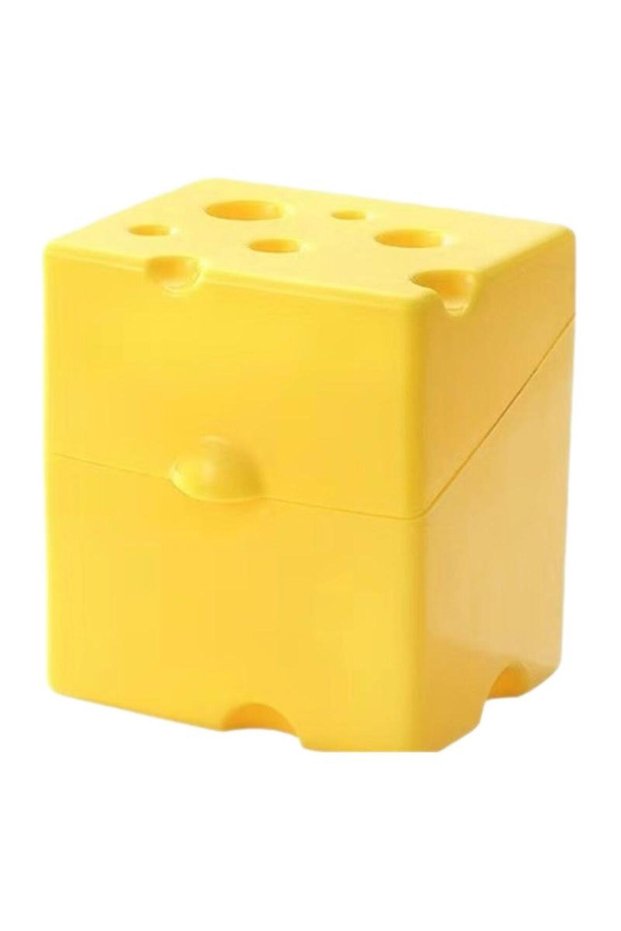 1pc Clamshell Cheese Box, Household Kitchen Crisper, Butter, Cheese, Cheese Packaging Storage Box, R
