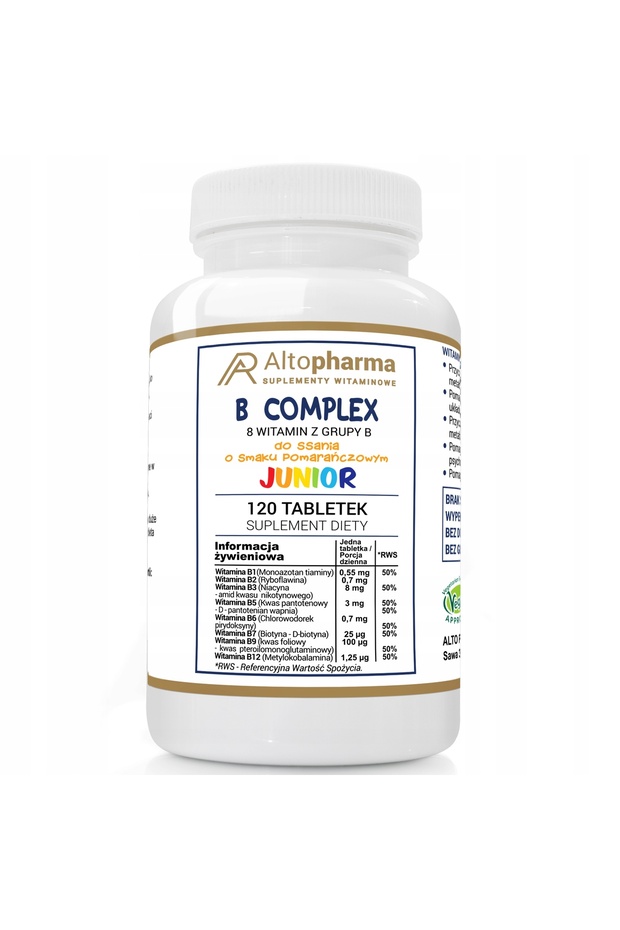 Complex de Vitamine B Masticabile Junior 120 Tablete