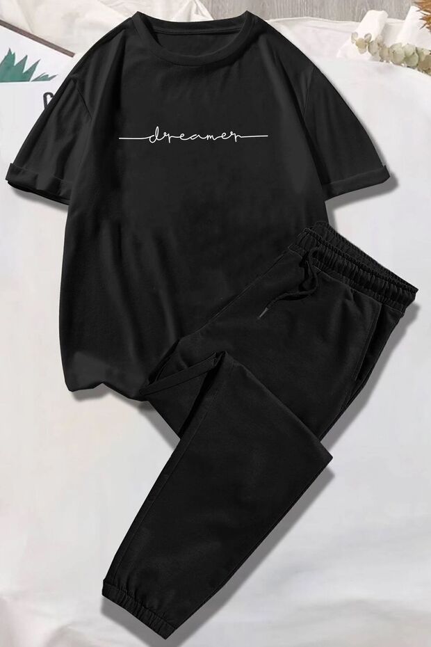 طقم بدلة رياضية بطبعة Dreamer للجنسين