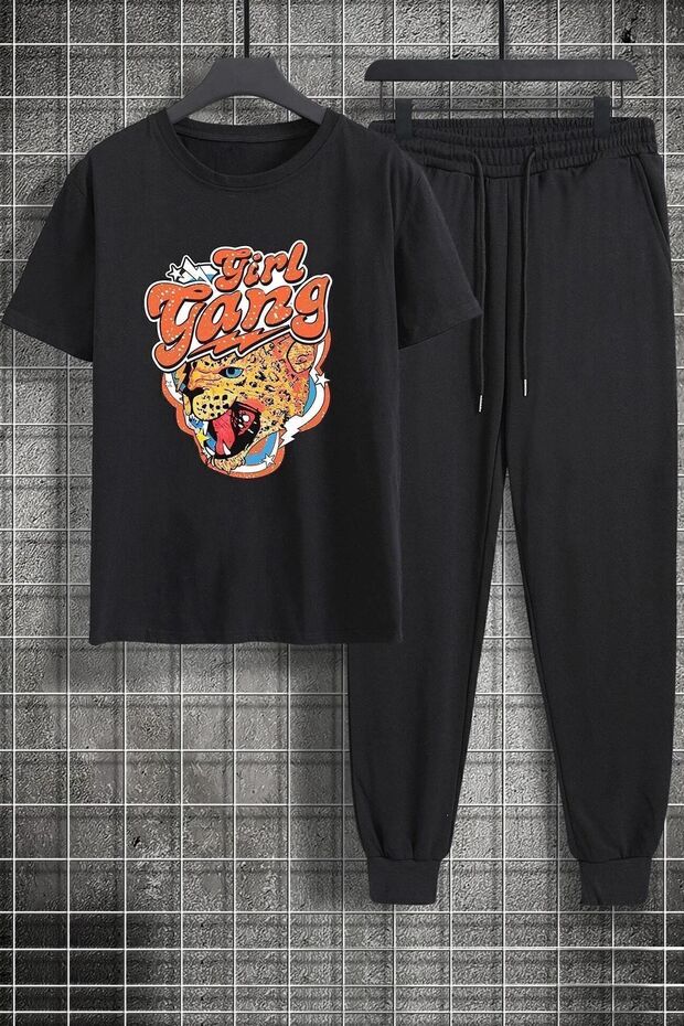 Unisex Girl Gang Printed 2-Piece Tracksuit Set