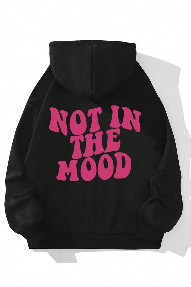 I'M Not in the Air Printed Oversize Sweatshirt