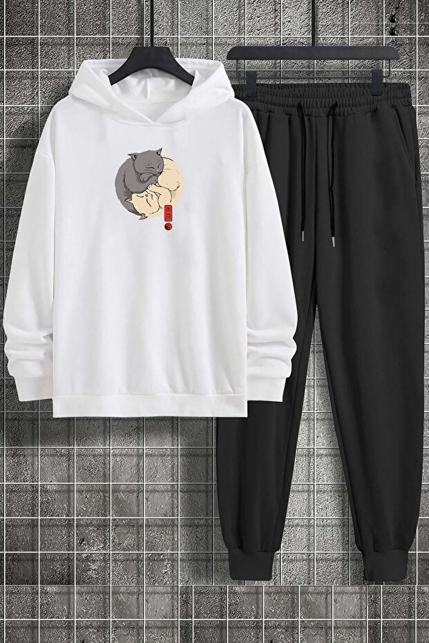 Unisex Shinobi Cat Printed Tracksuit Set