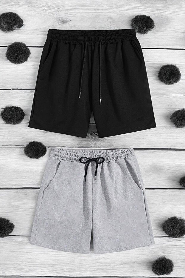 Pack of 2 Unisex Cotton Comfortable Combed Cotton Shorts