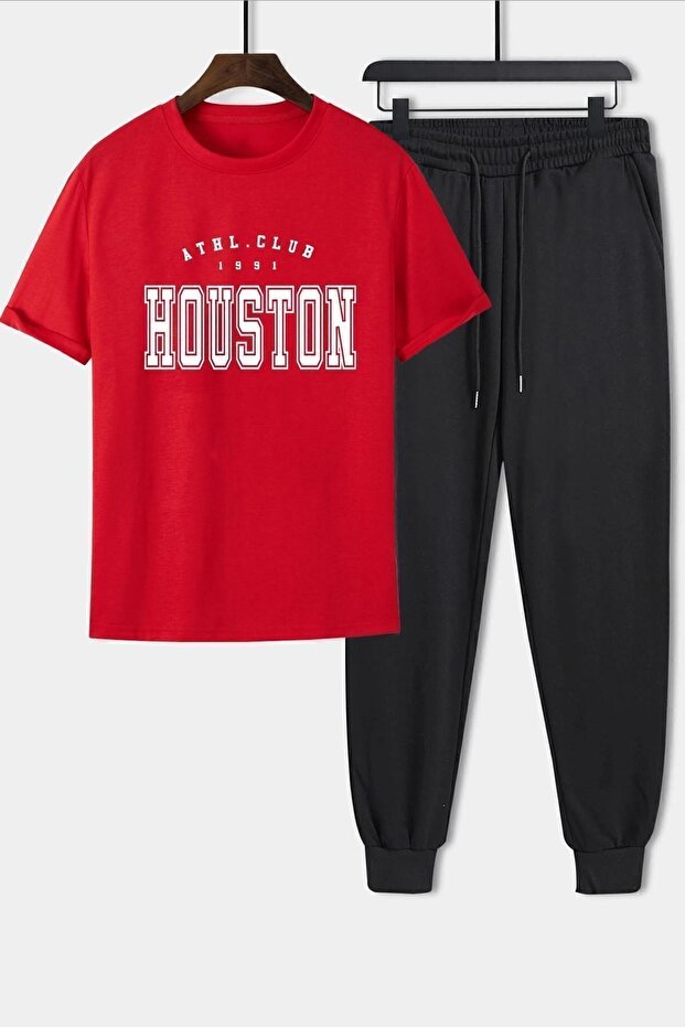 Unisex Houston Printed 2-Piece Tracksuit Set