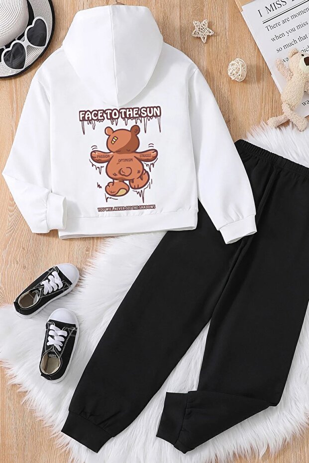Children's Face To The Sun Printed Tracksuit Set