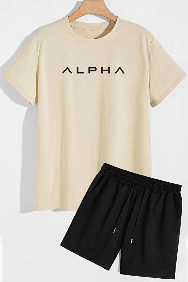 Alpha Shorts T-shirt Tracksuit Set