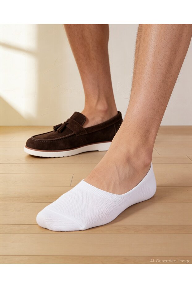 Men's Premium Seamless Ballerina Socks White