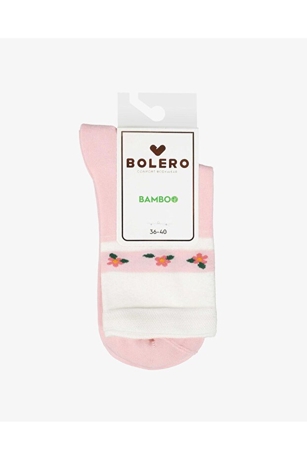 Women's Premium Seamless Bamboo Socks Konç Çember Pink